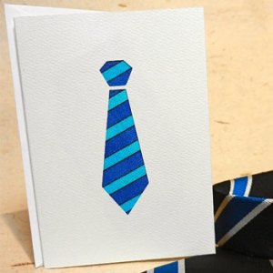 blue tie greeting card