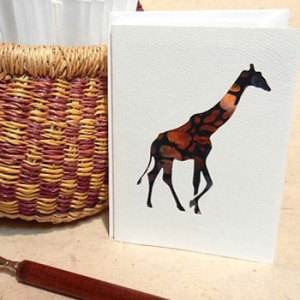 giraffe greeting card